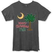 Buy a Merry Christmas Y'all Palmetto Moon Alternative Apparel Destroyed T-Shirt and have a Merry Christmas, y'all, in South Carolina style.