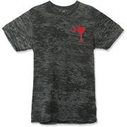 Buy a Heart Palmetto Moon Alternative Apparel Burnout T-Shirt . the read heart is perfect for every sweetheart on Valentine's Day. This version features a smaller palmetto moon printed on the left chest area.