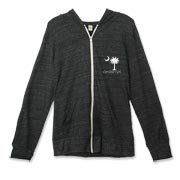Buy a White Carolina Girl Best in the World Alternative Apparel Unisex Zipper Hoodie featuring the palmetto moon. Carolina Girls are truly the best in the world.