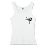 This pocket sized version of Earth and Moon palmetto and crescent moon features a photo of the Earth as the background for the palmetto and a photo of the Moon as a background for the crescent.