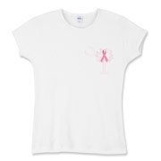 Join the fight against breast cancer in South Carolina! Show you care and be aware with a Join the Fight Pink Ribbon Palmetto Moon Deluxe Women's Fitted Baby Rib Tee. Proceeds from Pink Ribbon Palmetto Moon Join the Fight products donated to help find a c