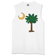 Merry Christmas from the Palmetto State! Celebrate Christmas in South Carolina with a Christmas Palmetto Moon T-Shirt, Sweatshirt, or other gift item.