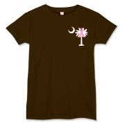 Join the fight against breast cancer in South Carolina! Show you care and be aware with a Join the Fight Pink Ribbon Palmetto Moon Deluxe Women's T-Shirt. Proceeds from Pink Ribbon Palmetto Moon Join the Fight products donated to help find a cure.