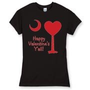 Buy a Happy Valentine's Y'all with a Heart Palmetto Moon Women's Fitted Fine Jersey Tee.