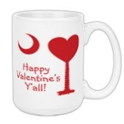 Happy Valentine's Y'all with a Heart Palmetto Moon. Get your Happy Valentine's Y'all shirt, apparel, or other gift item today!