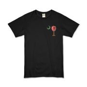 Every Carolina Teacher should have this two sided print School Apple Palmetto Moon Pocket Print Organic Kids T-Shirt that features the South Carolina palmetto with an apple and chalkboard moon.