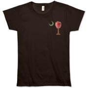 Every Carolina Teacher should have this two sided print School Apple Palmetto Moon Pocket Print Organic Women's T-Shirt that features the South Carolina palmetto with an apple and chalkboard moon.