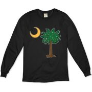 Merry Christmas from the Palmetto State! Celebrate Christmas in South Carolina with a Christmas Palmetto Moon T-Shirt, Sweatshirt, or other gift item.