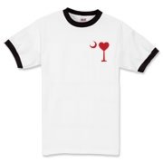 Get a Heart Palmetto Moon for your sweetheart this Valentine's Day! Featuring the a smaller pocket sized version of the South Carolina Palmetto Moon with a red heart printed in the pocket area of a shirt or apparel item.