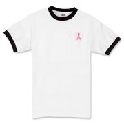 Join the fight against breast cancer in South Carolina! Show you care and be aware with a Join the Fight Pink Ribbon Palmetto Moon Deluxe Ringer T-Shirt. Proceeds from Pink Ribbon Palmetto Moon Join the Fight products donated to help find a cure.