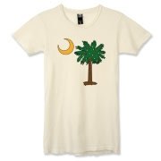 Buy a Christmas Palmetto Moon Alternative Apparel Women's Destroyed T-Shirt and have a Merry Christmas, South Carolina style.