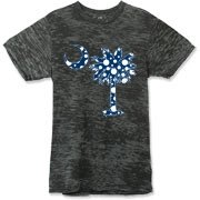 Buy a Blue Polka Dot Palmetto Moon Alternative Apparel Burnout T-Shirt 		 that features a blue palmetto moon with white polka dots.