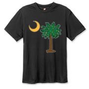 Buy a Christmas Palmetto Moon Hanes Cool Dri T-shirt and have a Merry Christmas, South Carolina style.