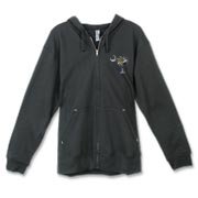 Buy an Earth and Moon Palmetto Canvas Freemont Full-Zip Hoodie featuring a smaller palmetto printed on the left chest area with a photo of the Earth and Moon in the background. The palmetto moon is a symbol of South Carolina pride.