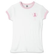 Join the fight against breast cancer in South Carolina! Show you care and be aware with a Join the Fight Pink Ribbon Palmetto Moon Deluxe Women's Fitted Ringer Tee. Proceeds from Pink Ribbon Palmetto Moon Join the Fight products donated to help find a cur