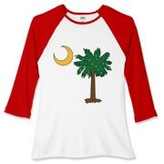 Merry Christmas from the Palmetto State! Celebrate Christmas in South Carolina with a Christmas Palmetto Moon T-Shirt, Sweatshirt, or other gift item.
