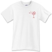 Get a Red Heart Pattern Palmetto Moon for your sweetheart this Valentine's Day! Featuring the a smaller pocket sized version of the South Carolina Palmetto Moon with a red heart pattern printed in the pocket area of a shirt or apparel item.