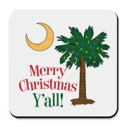Merry Christmas Y'all Palmetto Moon shirts, apparel and gifts. Celebrate Christmas in South Carolina with this festive design.