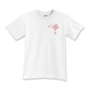 Get a Red Heart Pattern Palmetto Moon for your sweetheart this Valentine's Day! Featuring the a smaller pocket sized version of the South Carolina Palmetto Moon with a red heart pattern printed in the pocket area of a shirt or apparel item.