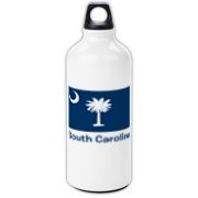 Get a South Carolina Palmetto Moon Flag Aluminum Water Bottle that includes the state flag and name.