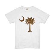 Buy a Chocloate Brown Palmetto Moon Organic Kids T-Shirt. The palmetto moon is a symbol of South Carolina pride.
