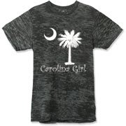 Buy a White Carolina Girl Best in the World Alternative Apparel Burnout T-Shirt 		 featuring the palmetto moon. Carolina Girls are truly the best in the world.