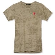 Buy a Carolina Teacher School Apple Palmetto Moon Deluxe Alternative Apparel Women's Burnout T-Shirt. This two-sided product features the South Carolina palmetto with an apple and chalkboard moon printed on the front left chest area and the Carolina Teach