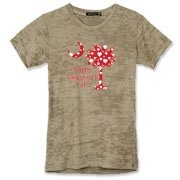 Happy Valentine's Y'all with a White Heart Pattern Palmetto Moon Alternative Apparel Women's Burnout T-Shirt.