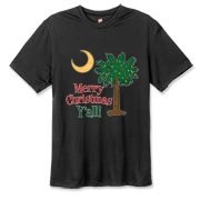 Buy a Merry Christmas Y'all Palmetto Moon Hanes Cool Dri T-shirt and have a Merry Christmas, y'all, in South Carolina style.