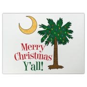 Merry Christmas Y'all Palmetto Moon shirts, apparel and gifts. Celebrate Christmas in South Carolina with this festive design.