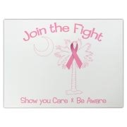 Join the fight against breast cancer in South Carolina! Show you care and be aware with a Join the Fight Pink Ribbon Palmetto Moon Cutting Board. Proceeds from Pink Ribbon Palmetto Moon Join the Fight products donated to help find a cure.