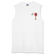 Every Carolina Teacher should have this two sided print School Apple Palmetto Moon Pocket Print Sleeveless T-Shirt that features the South Carolina palmetto with an apple and chalkboard moon.