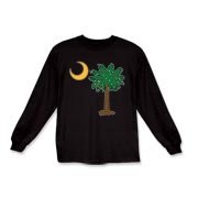 Merry Christmas from the Palmetto State! Celebrate Christmas in South Carolina with a Christmas Palmetto Moon T-Shirt, Sweatshirt, or other gift item.