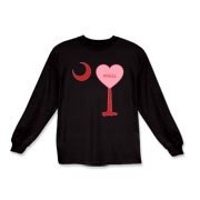 A Candy Heart Palmetto Moon for an Angel! Perfect for Valentine's Day, it features a pink candy heart on the South Carolina Palmetto Moon with Angel.