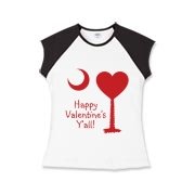 Happy Valentine's Y'all with a Heart Palmetto Moon. Get your Happy Valentine's Y'all shirt, apparel, or other gift item today!