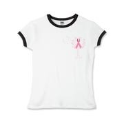 Join the fight against breast cancer in South Carolina! Show you care and be aware with a Join the Fight Pink Ribbon Palmetto Moon Deluxe Girls Ringer T-Shirt. Proceeds from Pink Ribbon Palmetto Moon Join the Fight products donated to help find a cure.