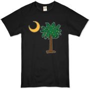 Merry Christmas from the Palmetto State! Celebrate Christmas in South Carolina with a Christmas Palmetto Moon T-Shirt, Sweatshirt, or other gift item.