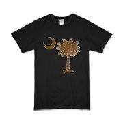 Buy a Chocloate Brown Palmetto Moon Organic Kids T-Shirt. The palmetto moon is a symbol of South Carolina pride.