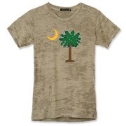 Buy a Christmas Palmetto Moon Alternative Apparel Women's Burnout T-Shirt and have a Merry Christmas, South Carolina style.