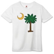 Buy a Christmas Palmetto Moon Hanes Women's Cool Dri T-shirt and have a Merry Christmas, South Carolina style.