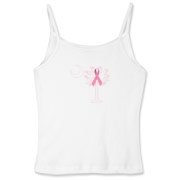 Join the fight against breast cancer in South Carolina! Show you care and be aware with a Join the Fight Pink Ribbon Palmetto Moon Deluxe Women's Fitted Spaghetti Strap Tank. Proceeds from Pink Ribbon Palmetto Moon Join the Fight products donated to help
