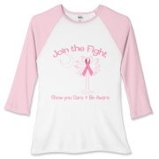 Join the fight against breast cancer in South Carolina! Show you care and be aware with a Join the Fight Pink Ribbon Palmetto Moon Women's Fitted Baseball Tee. Proceeds from Pink Ribbon Palmetto Moon Join the Fight products donated to help find a cure.