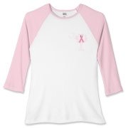 Join the fight against breast cancer in South Carolina! Show you care and be aware with a Join the Fight Pink Ribbon Palmetto Moon Deluxe Women's Fitted Baseball Tee. Proceeds from Pink Ribbon Palmetto Moon Join the Fight products donated to help find a c