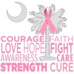 The Pink Ribbon Palmetto Tree symbolizes the fight against Breast Cancer in South Carolina. Promote awareness while helping find a cure. Proceeds from Pink Ribbon Palmetto Tree items donated to support the efforts to find a cure.