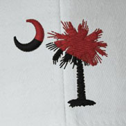 Two Color Embroidered Palmetto